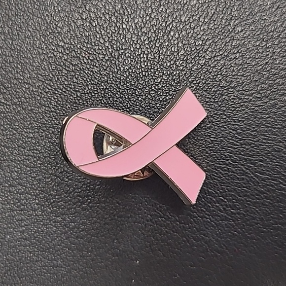 Pink Breast Cancer Ribbon Pin - Picture 1 of 2